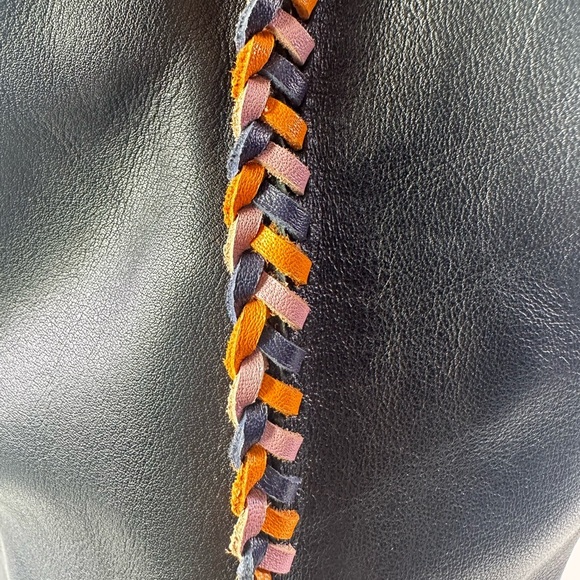 Rebecca Minkoff Chase Large Hobo Black Leather Women's Shoulder Bag Fringe - Picture 9 of 13